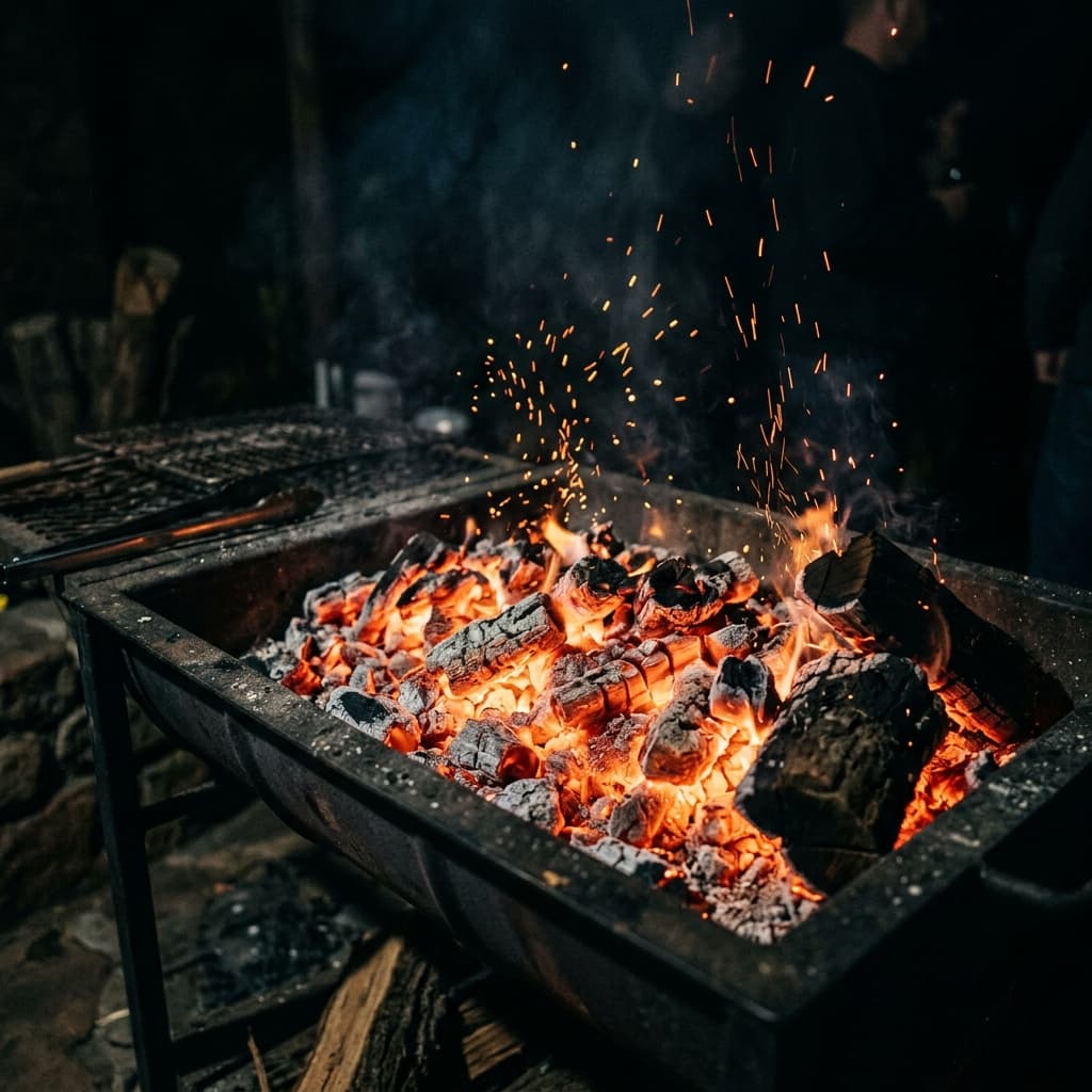 Braai fire background